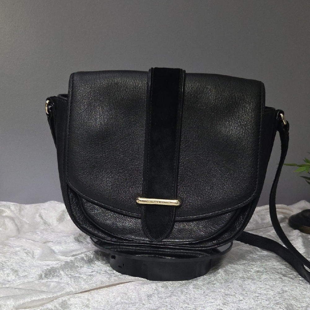 Kate Spade Marsi Black Suede And Leather Crossbody Bag